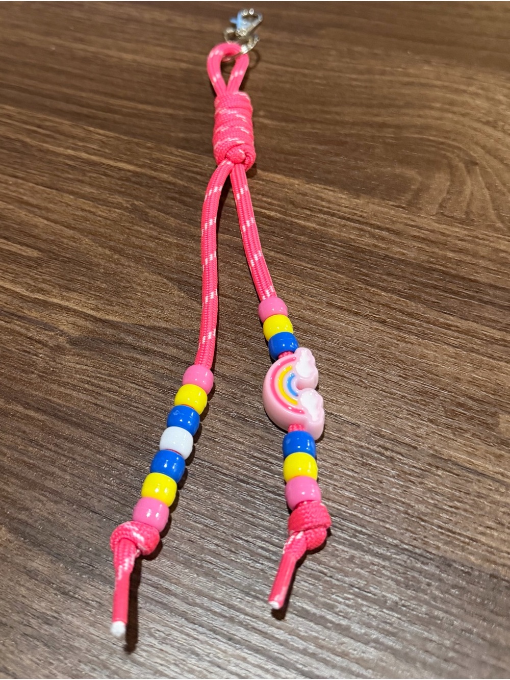Kids Pink Rainbow Bead - Cute Clip Accessory